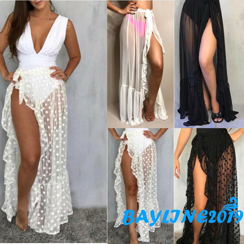 ภาพหน้าปกสินค้าay - women กระโปรงชายหาดเอวสูง จากร้าน bayline2019.th บน Shopee