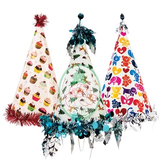 หมวกแฟนซี  ขนาด 8*13 นิ้ว (6042-01) ของประดับ ของตกแต่งเทศกาลคริสต์มาส (คละแบบ)