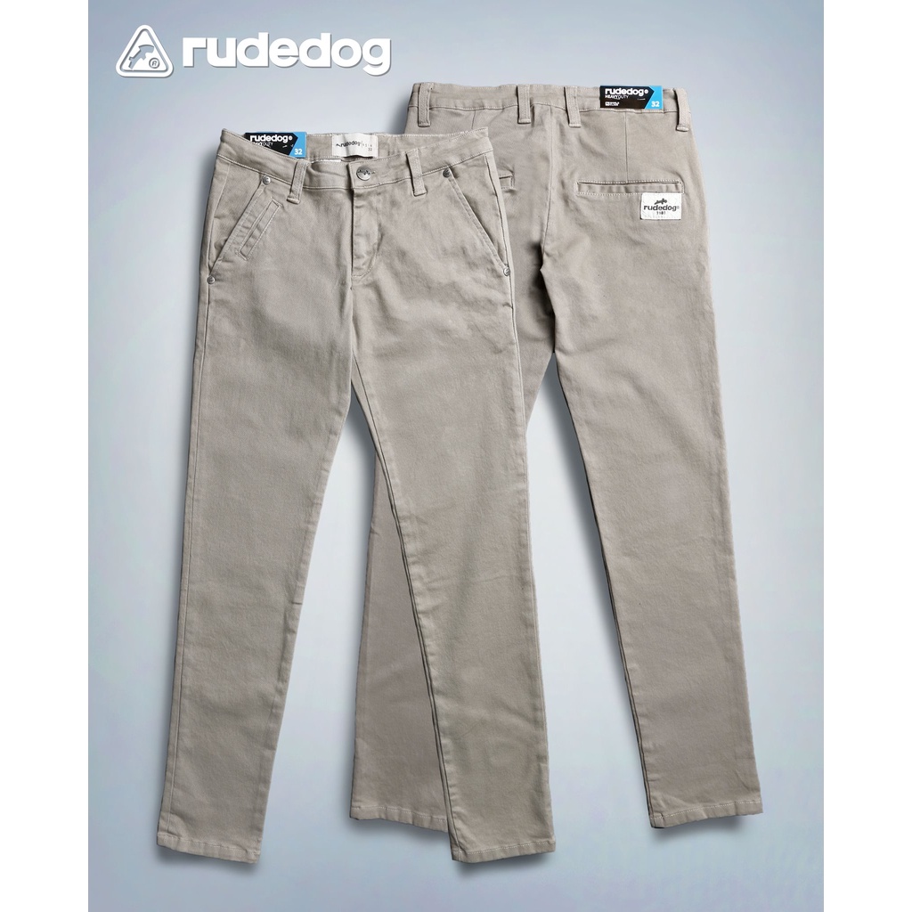 Rudedog กางเกงขายาวชาย สีครีม รุ่น Work aday Shopee Thailand