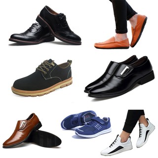 ภาพขนาดย่อสินค้าลดล้างสต็อก 4รองเท้าหนัง รองเท้าแฟชั่นผู้ชาย Minimalish Business Casual Leather Men Shoes