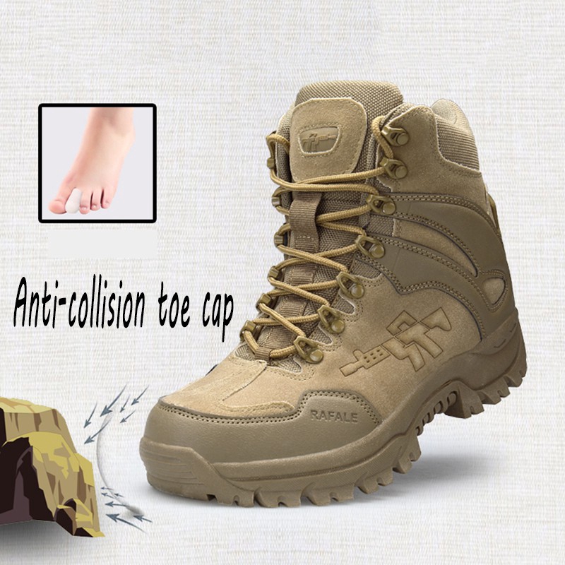 ภาพหน้าปกสินค้ารองเท้าบู๊ทส์หนังสไตล์ทหาร 39-46 army boots รองเท้าทหาร รองเท้าคอมแบท รองเท้า รด รองเท้าจังเกิ้ล แบบมีซิป​ใจ