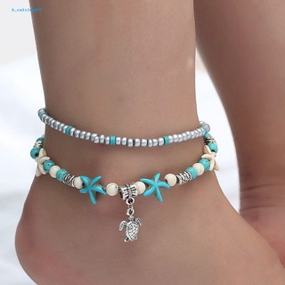 Farfi  Foot Chain Bohemia Starfish Beads Chain Anklet Adjustable