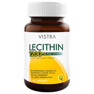 Vistra Lecithin 1200 mg. Plus Vitamin E (45 แคปซูล)