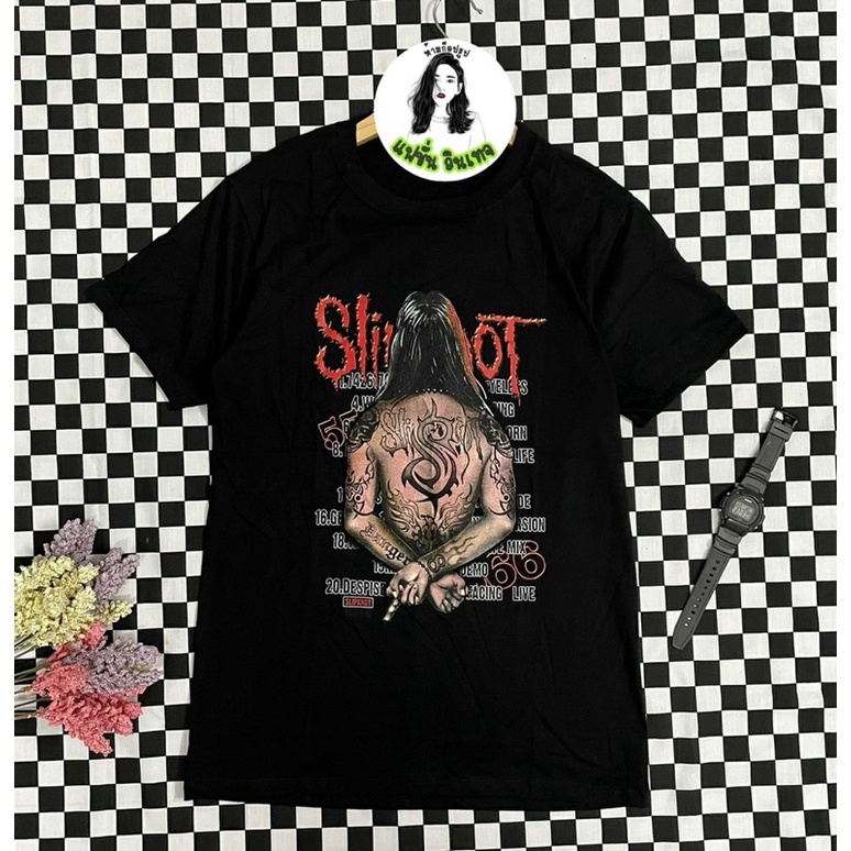 เสื้อยืดวินเทจ-slipknot-แฟชั่นวินเทจยุค90-ราคาถูก