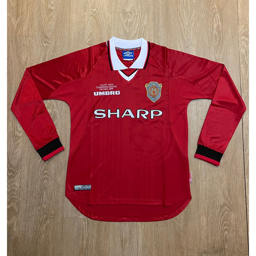 เสื้อทีมแมนยูแดง-ย้อนยุค-1999-ปัก-camp-nou-แขนยาว