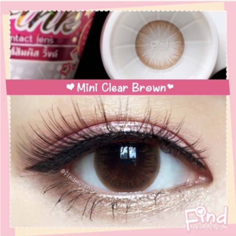 mini clear brown. คอนแทคเลนค่าสายตา มินิ เท่าตา ลาย mini clear brown ...