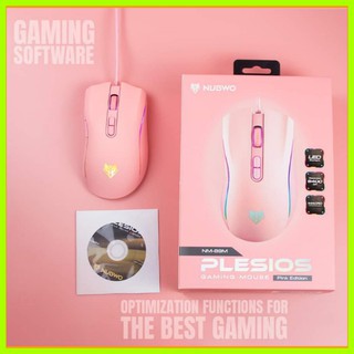 ภาพหน้าปกสินค้า(pink) เมาส์เกมมิ่ง Mouse gaming nubwo nm-89m Pink Edition ที่เกี่ยวข้อง