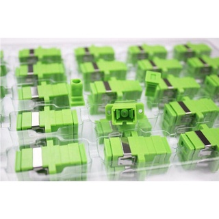 50PCS SC APC Simplex mode Fiber optic Adapter OM3 SC / UPC Optical fiber coupler SC Fiber flange Free Shipping