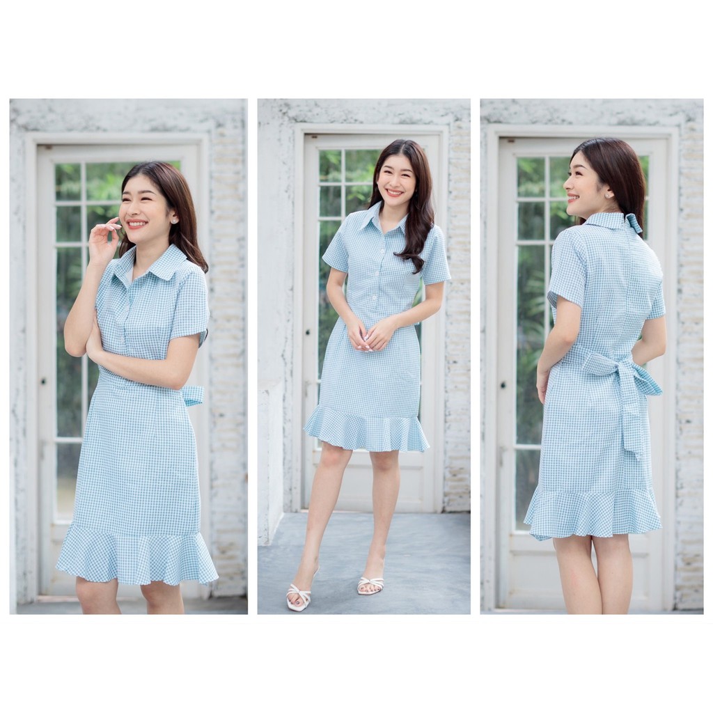 ชุดเดรส-ad-406-classic-gingham-cute-by-adora-brandofficial