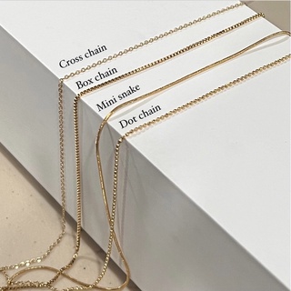 ภาพขนาดย่อของภาพหน้าปกสินค้าสร้อยเปล่า simple necklace จากร้าน a.piecestores บน Shopee