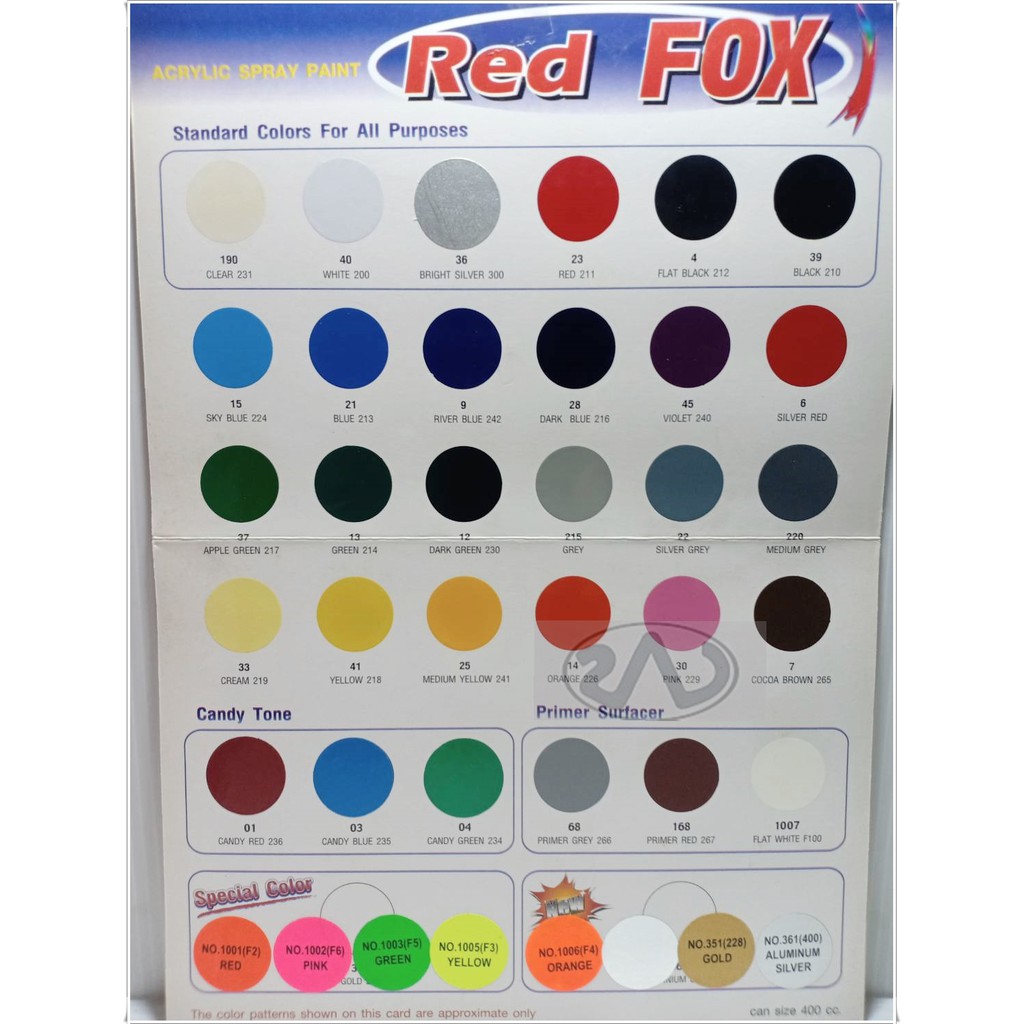 ภาพหน้าปกสินค้าสีสเปรย์ เรดฟ็อกซ์ RED FOX (จำกัดการซื้อสูงสุด 40 กระป๋อง/ออเดอร์) จากร้าน tongpoonsiri บน Shopee