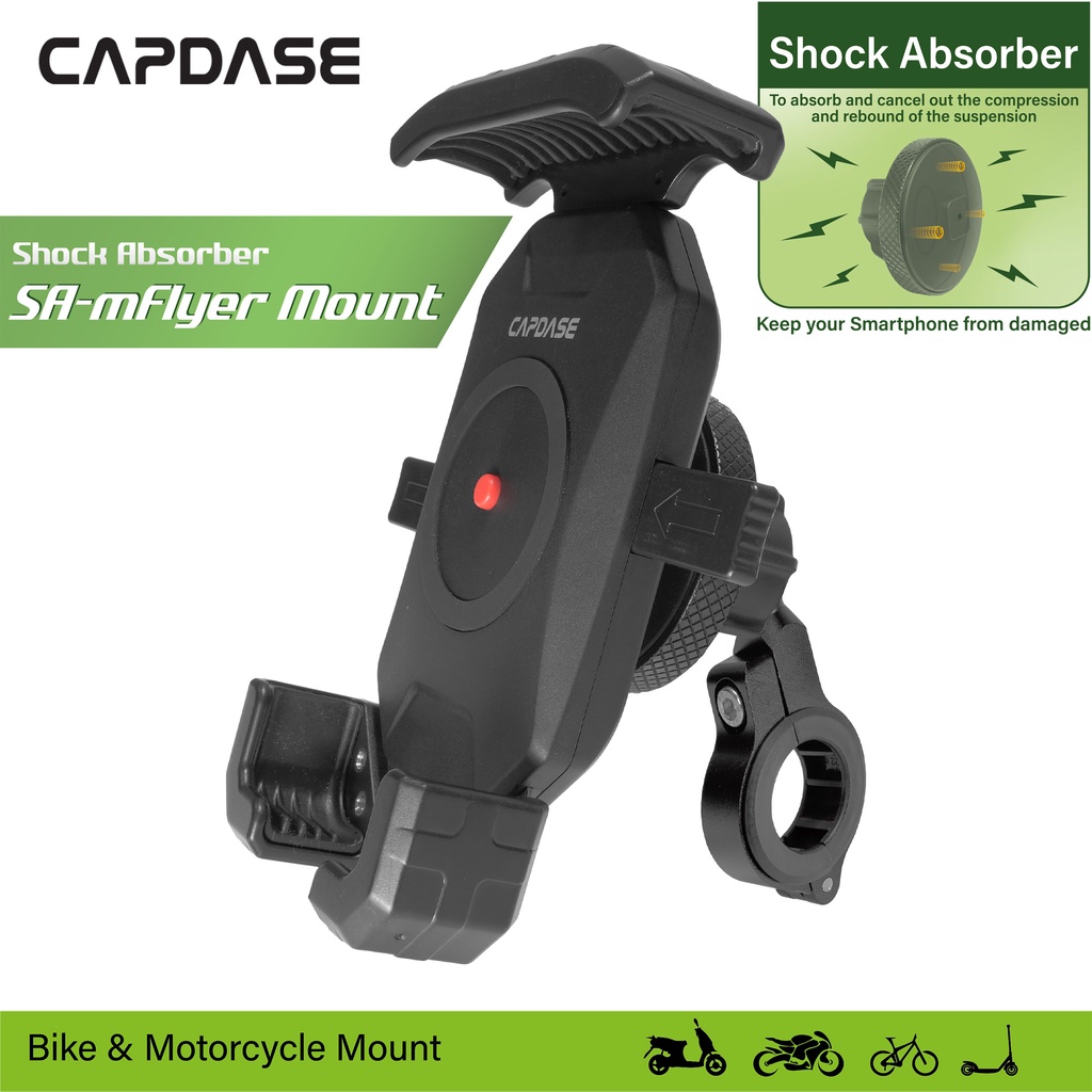Capdase Sa-Mflyer Bike & Motorcycle Mount พร้อมโช๊คอั | Shopee Thailand
