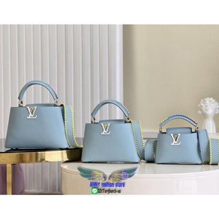 M57945 Louis LV Capucines BB top-handle handbag versatile multi-pocket shopping tote holidaybag
