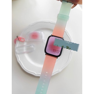 สินค้า สายยางใหม่ ส้มทะเล สายนาฬิกา Watch สาย นาฬิกา smart watch พร้อมส่ง สายยาง สีสวย