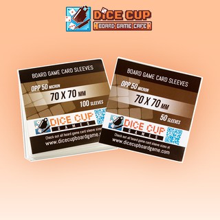 [ของแท้] Dice Cup Games : ซองใสใส่การ์ด Sleeves: OPP ขนาด 70x70 mm 100 Sleeves &amp; 50 Sleeves