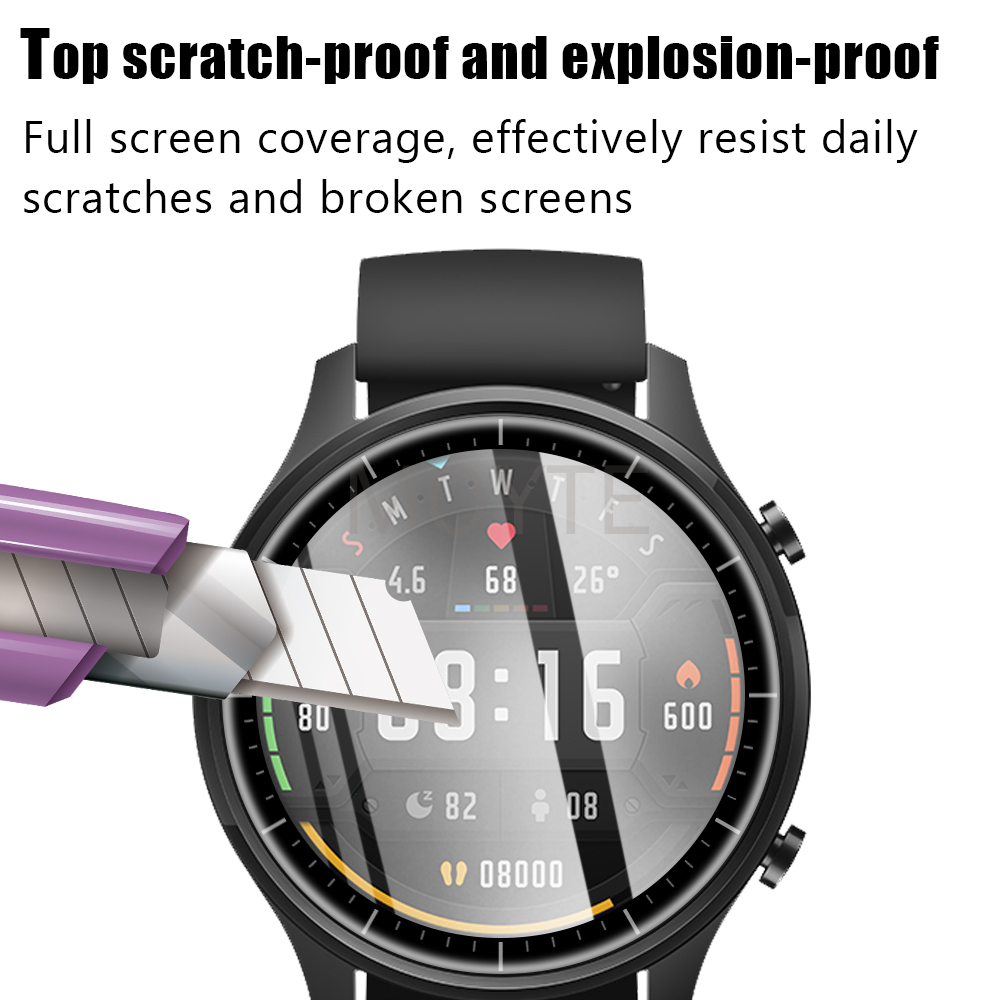 ภาพหน้าปกสินค้าฟิล์มกันรอยหน้าจอ 3 D สําหรับ Xiaomi Mi Watch Global 2020 Smart Watch จากร้าน moyte.th บน Shopee