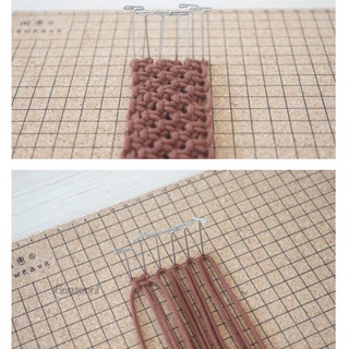 [Fenteer1] แผ่นบอร์ดไม้ Macrame Board 7.9X7.9 นิ้ว Diy สําหรับใช้ในการถักนิตติ้ง