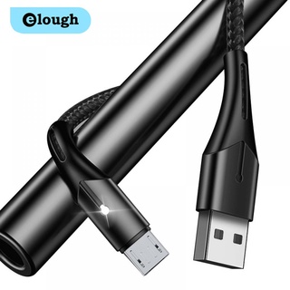 Elough สายชาร์จ USB Type C 3A พร้อมไฟ LED สําหรับโทรศัพท์มือถือ