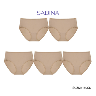 สินค้า Sabina ซาบีน่า กางเกงชั้นใน (Set 5 ชิ้น) รุ่น Panty Zone (ทรง Half) รหัส SUZM4150CD สีเนื้อเข้ม