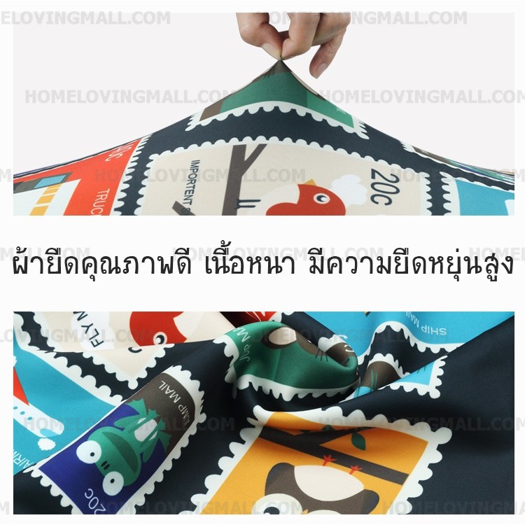 พร้อมส่ง-ผ้าคลุมกระเป๋าเดินทางแบบผ้า-ยืดหยุ่นได้สูง-ลายรถแวน-แสตมป์