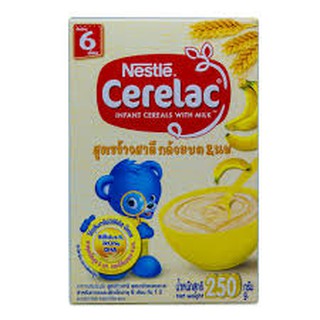 ืNestle Cerelac สูตรข้าวสาลี กล้วยบด นม ขนาด250 กรัม