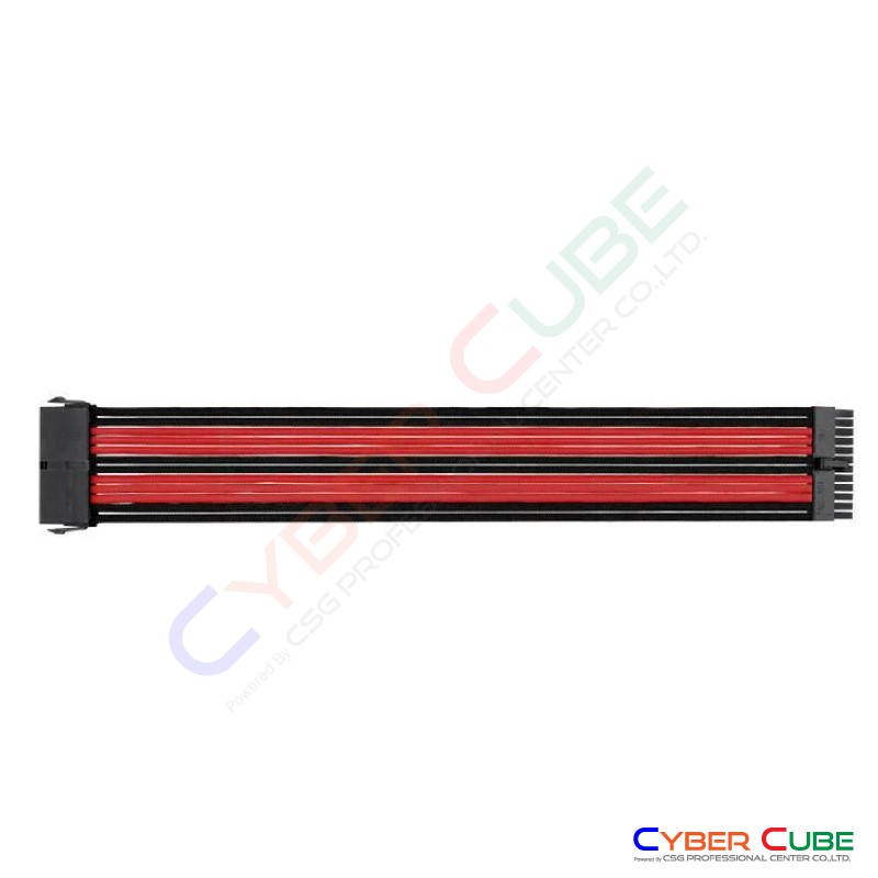 thermaltake-ttmod-sleeve-cable-300mm-red-black-สายถักพาวเวอร์-cable-extension-16awg