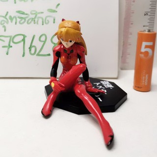 (แท้/กาชาปอง/มือสอง/ไม่มีตำหนิ) Neon Genesis Evangelion 2.0 Asuka Langley Soryu in Plug Suit  สูงประมาณ 10 ซม.