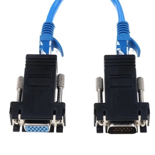 2Pcs RJ45 VGA ExtenderชายไปยังLAN CAT5 CAT6 RJ45เครือข่ายEthernetอะแดปเตอร์คอมพิวเตอร์พิเศษอะแดปเตอร์