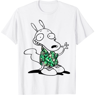 เสื้อยืดโอเวอร์ไซส์เสื้อยืด ลาย Nickelodeon Rockos Modern Life สไตล์ฮาวายS-3XL