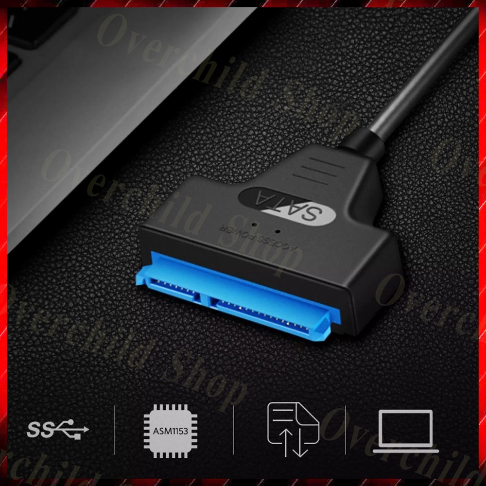 ภาพหน้าปกสินค้าSata 3 To Usb 3.0 Adapters ( Cable Connector Support 2.5 Inches HDD Hard Drive, SSD ) * รับประกันสินค้า 90วัน * จากร้าน overchild บน Shopee