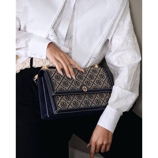 New Arrival!✴️Tory Burch Factory Monogram Jacquard Quilted Shoulder Bag