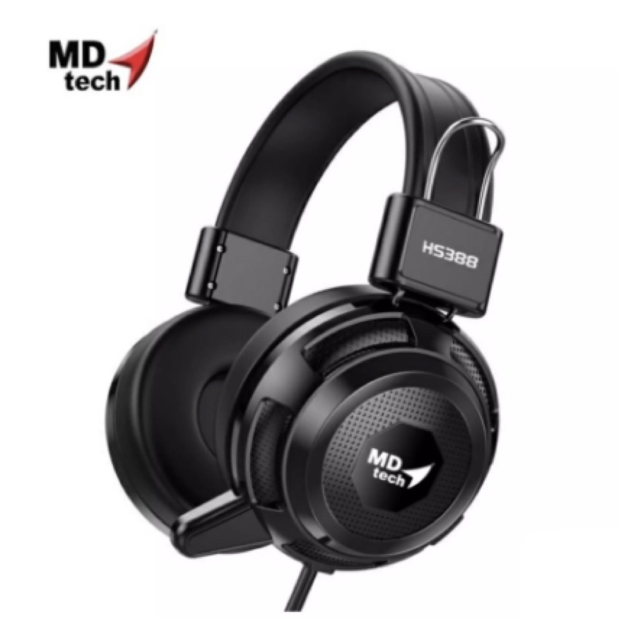 ภาพหน้าปกสินค้าหูฟังติดไมค์แบบครอบหู Gaming Headphone Stereo MD-TECH HS-388 CYCLONE. จากร้าน mahaprom_intercom บน Shopee