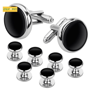 สินค้า Cufflinks and Studs Set for Tuxedo Shirts Business Wedding 2 Cufflinks and 6 Studs