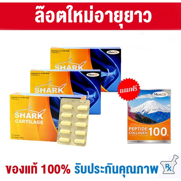 ภาพหน้าปกสินค้าพิเศษ  สั่งซื้อMaxxLife 2ชิ้นขึ้นไปมีของแถม Maxxlife Shark Cartilage (30แคปซูล) แถมฟรี คอลลาเจน 10 ซอง จากร้าน vitaminkhb2004 บน Shopee