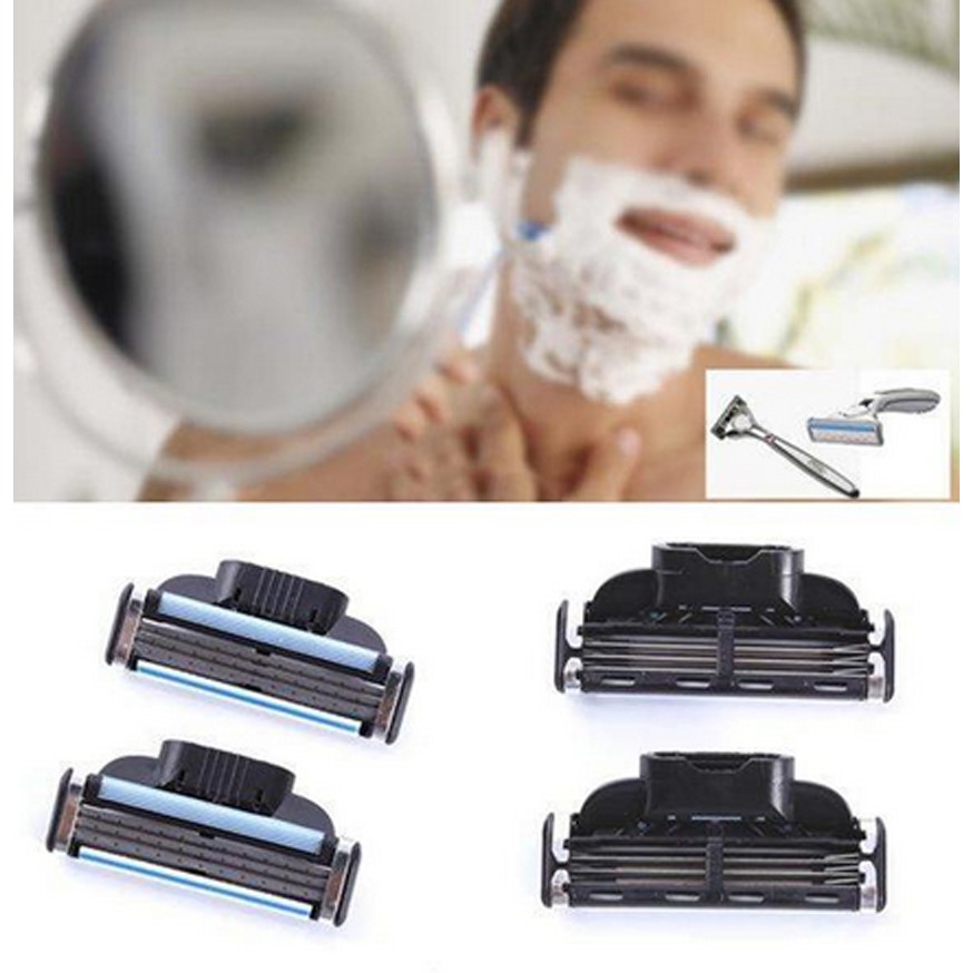 ภาพสินค้าใบมีดโกนหนวด 4 ชิ้น สำหรับเครื่องโกนหนวด Gillette MACH 3  จากร้าน hdz2020.th บน Shopee ภาพที่ 1