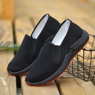 Adishop_รองเท้าผ้าใบแบบสวม ทำงาน,มีขนาด40-45,blackBJ