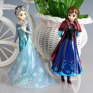 ของเล่นตุ๊กตาเจ้าหญิงเอลซ่า Frozen Anna ขนาด 14 ซม. 16 ซม. สําหรับตกแต่งเค้ก