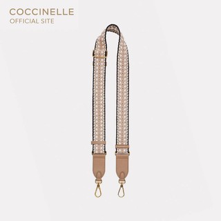 COCCINELLE สายกระเป๋า รุ่น TRACOLLA NASTRO DESIGN SHOULDER STRAP 680527 สี MUL.TAUPE/TAUPE