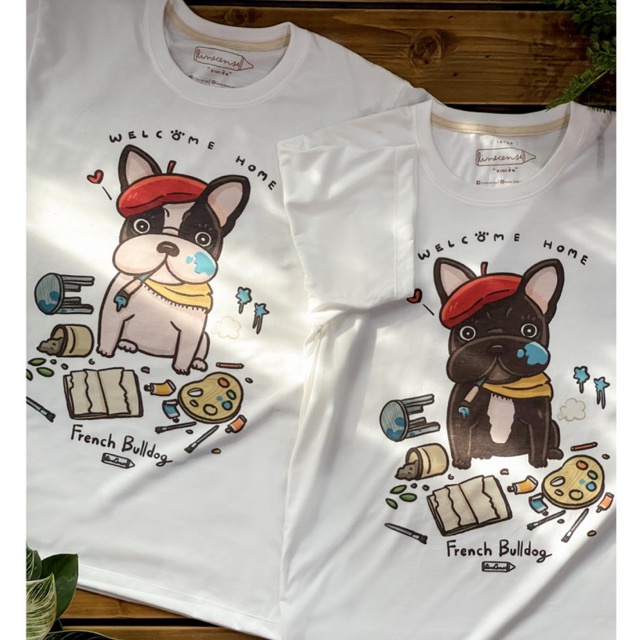 เสื้อยืดผ้าฝ้ายพิมพ์ลายขายดีfrench-bulldog-welcome-home-t-shirt-เสื้อยืดลายหมาเฟรนช์บูลด็อก