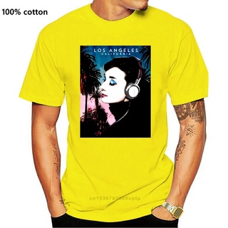 TSHIRTฝ้ายขายดี เสื้อยืดคลาสสิก ลาย Audrey Hepburn Los Angeles California สําหรับผู้ใหญ่ GHbhdk26MMikcn91s-5xl