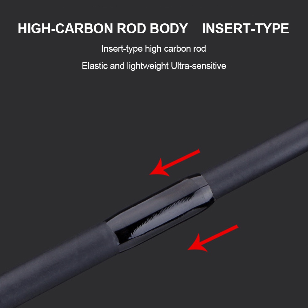 คาร์บอนไฟเบอร์คันเบ็ด1-6-1-8-2-1เมตรแบบพกพาที่มีน้ำหนักเบาคันเบ็ดปั่นbaitcastingแท่งevaจับน้ำจืดน้ำเค็มรอก