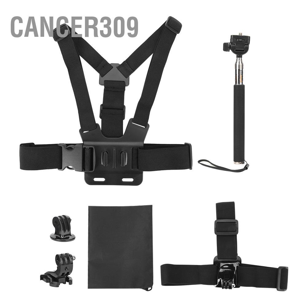 cancer309-5-in-1-universal-action-camera-accessories-kit-for-gopro-sports-cameras-head-strap-mount-chest-harness-selfie-stick