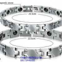 พร้อมส่งสร้อยข้อมือแม่เหล็กเพื่อสุขภาพ-สร้อยข้อมือไทเทเนียมเจอรเมเนียม-รุ่นw
