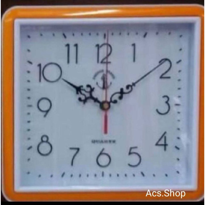 นาฬิกาแขวน-10-นิ้ว-25-เซน-รุ่น-25-ตราสมอ-king-time-ทรงเหลี่ยม-แบบเดินกระตุก-นาฬิกา