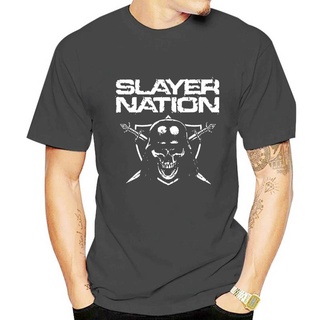 เสื้อยืดผ้าฝ้ายพรีเมี่ยม เสื้อยืด ผ้าฝ้าย พิมพ์ลาย Slayer Slayer NationTour ของแท้ 2022