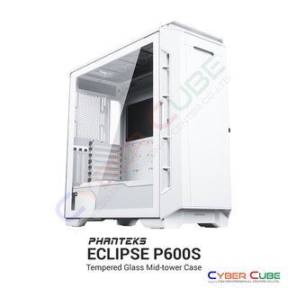 Phanteks Eclipse P600s (Matte White) Tempered Glass Mid-tower Case สีขาว (เคส) Case