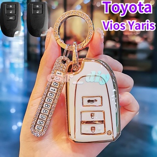 ภาพหน้าปกสินค้าพร้อมส่ง เคสกุญแจรีโมทรถยนต์ TPU สีทอง สําหรับ Toyota Vios Yaris ซึ่งคุณอาจชอบราคาและรีวิวของสินค้านี้