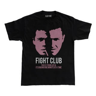 เสื้อยืด พิมพ์ลายภาพยนตร์ Fight Club Cult สไตล์วินเทจ ขนาดใหญ่S-5XL