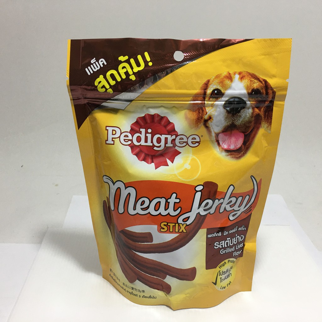 แพ็คสุดคุ้ม-pedigree-meat-jerky-stix-เพดดิกรี-มีท-สติ๊ก-เจอร์กี้ขนมสุนัขแบบแท่ง-มี-2-รสชาติ-240กรัม