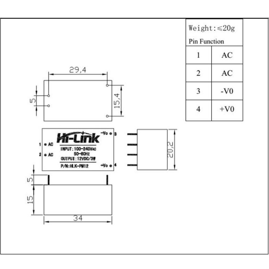 hi-link-แปลงไฟ-220v-เป็น-3-3v-กระแส-900ma